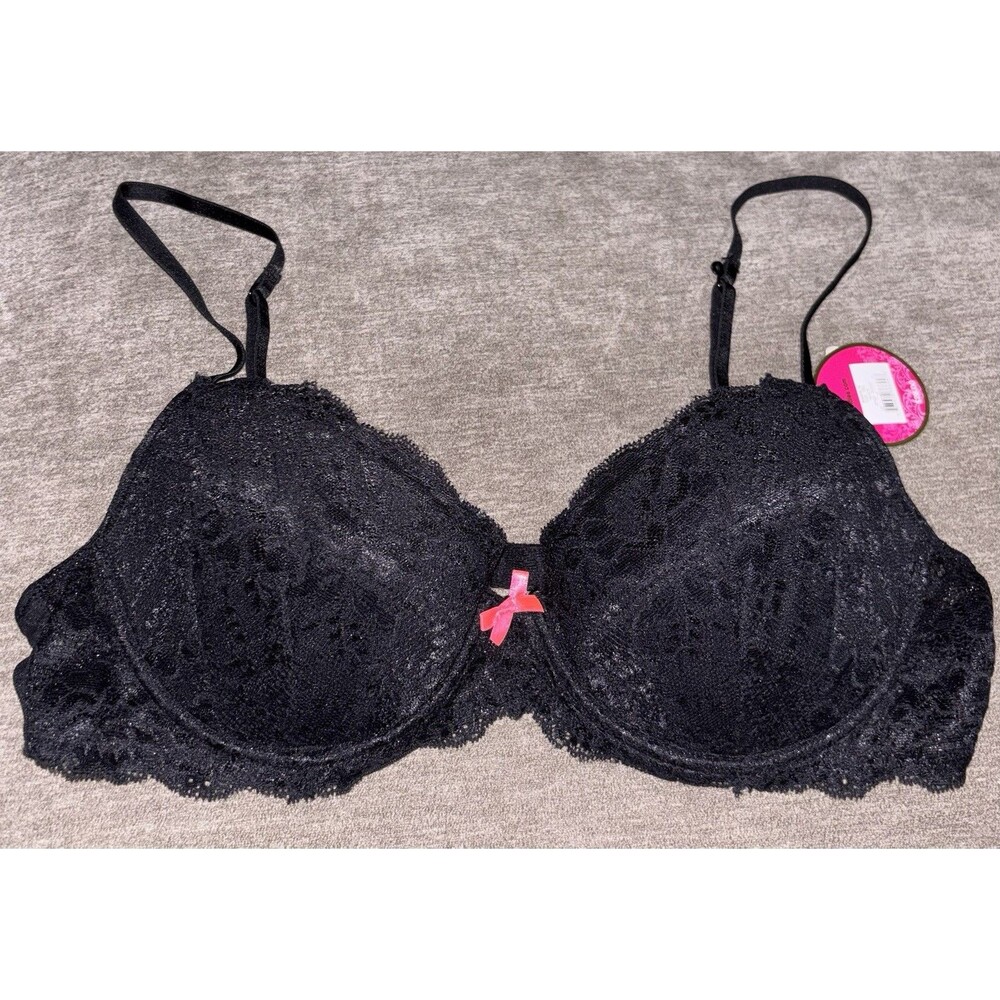 NWT Candies Unpadded Balconette Bra 38C Black